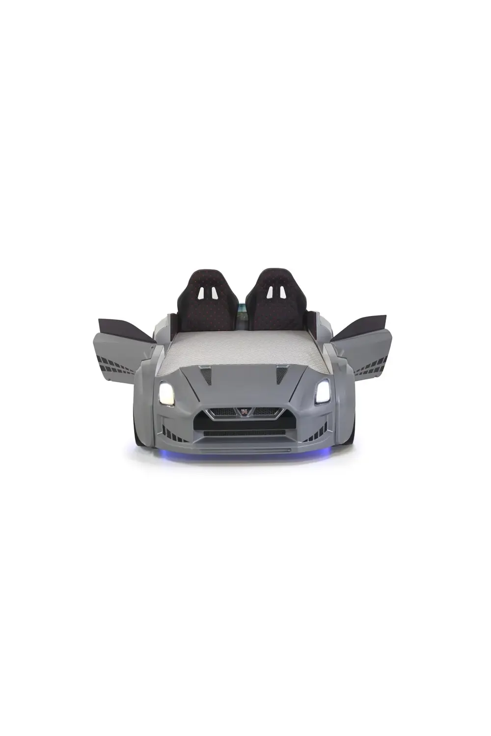 Gri Arabalı Yatak Kapıları Açılan GTR Full Ledli Kumandalı ve Müz