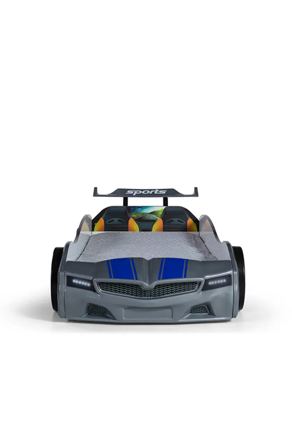 Gri Arabalı Yatak SPX Işıklı Full Plastik