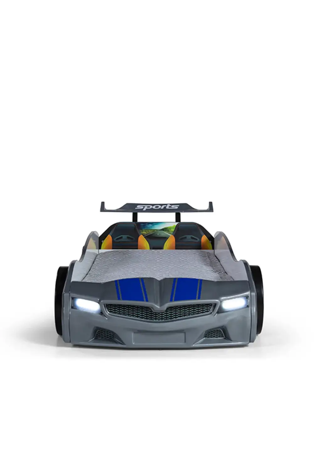 Gri Arabalı Yatak SPX Işıklı Full Plastik