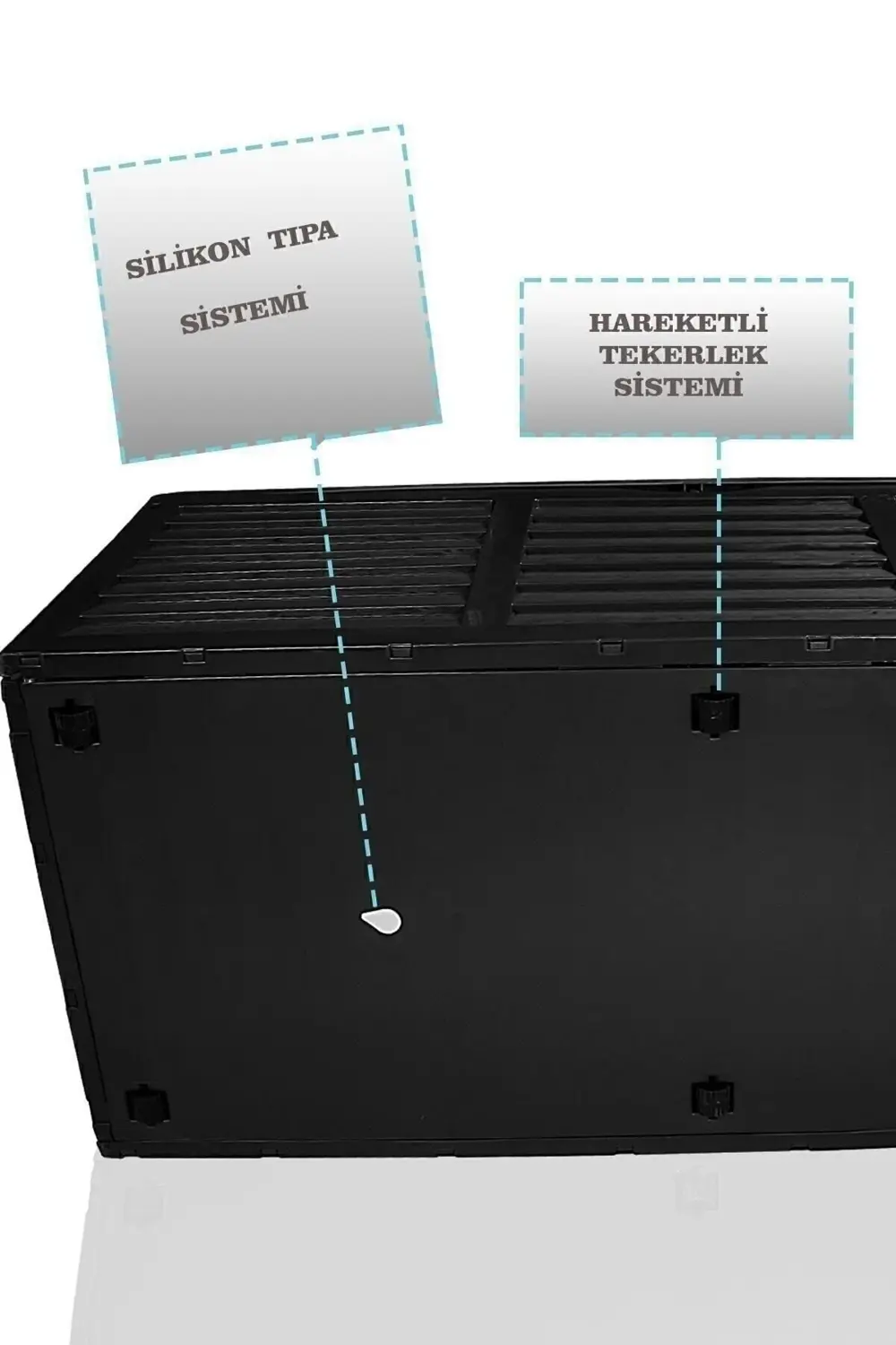 Gri Bahçe Balkon Depolama Sandığı 320lt