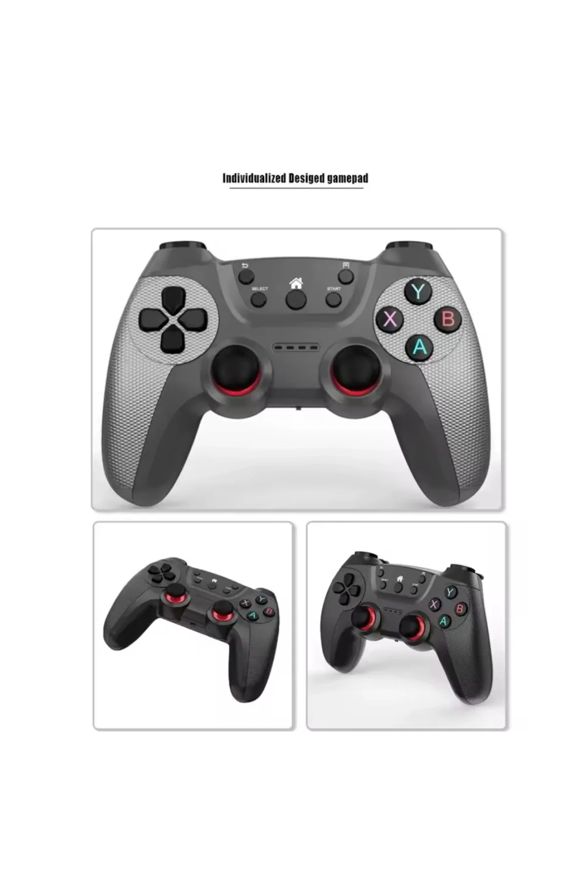 Gri bluetooth bağlantılı kablosuz gamepad 2 adet PC uyumlu garantisiz - Elektronik