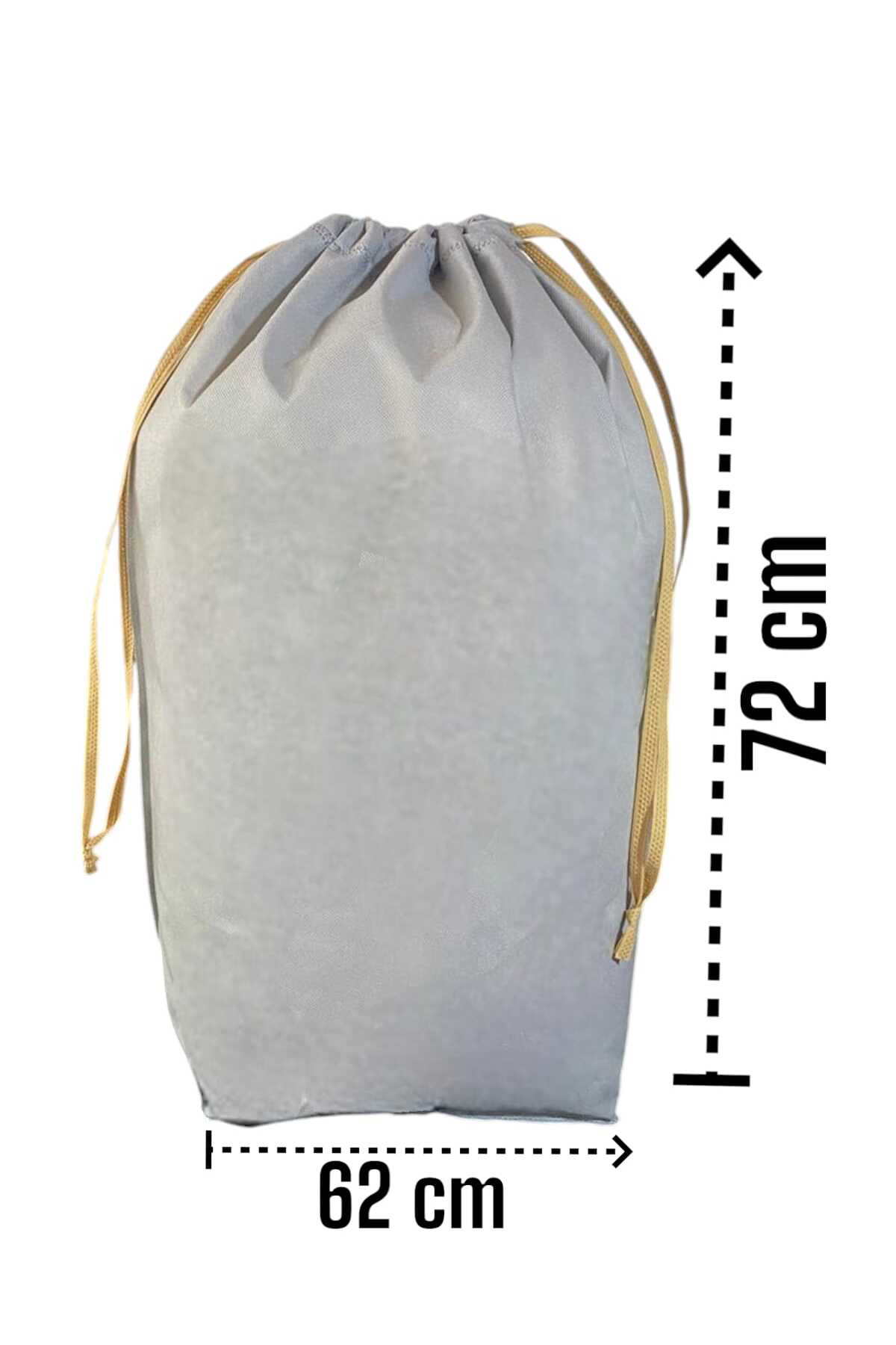 Balkan Room Gri Büzgülü Hurç 2'Li Set Large 72X62 Cm - Taşınma Çantası - Yorg