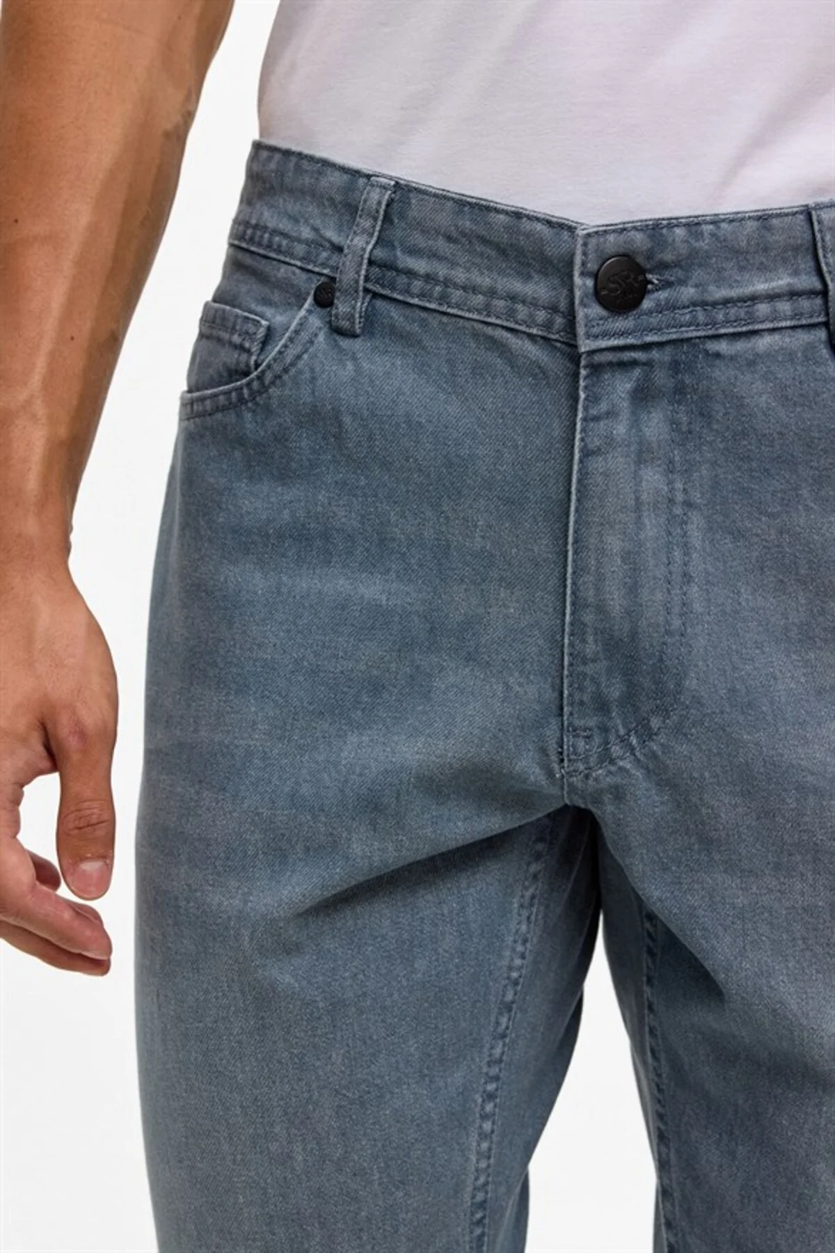 Gri Denim Pantolon Gri Denim Pantolon