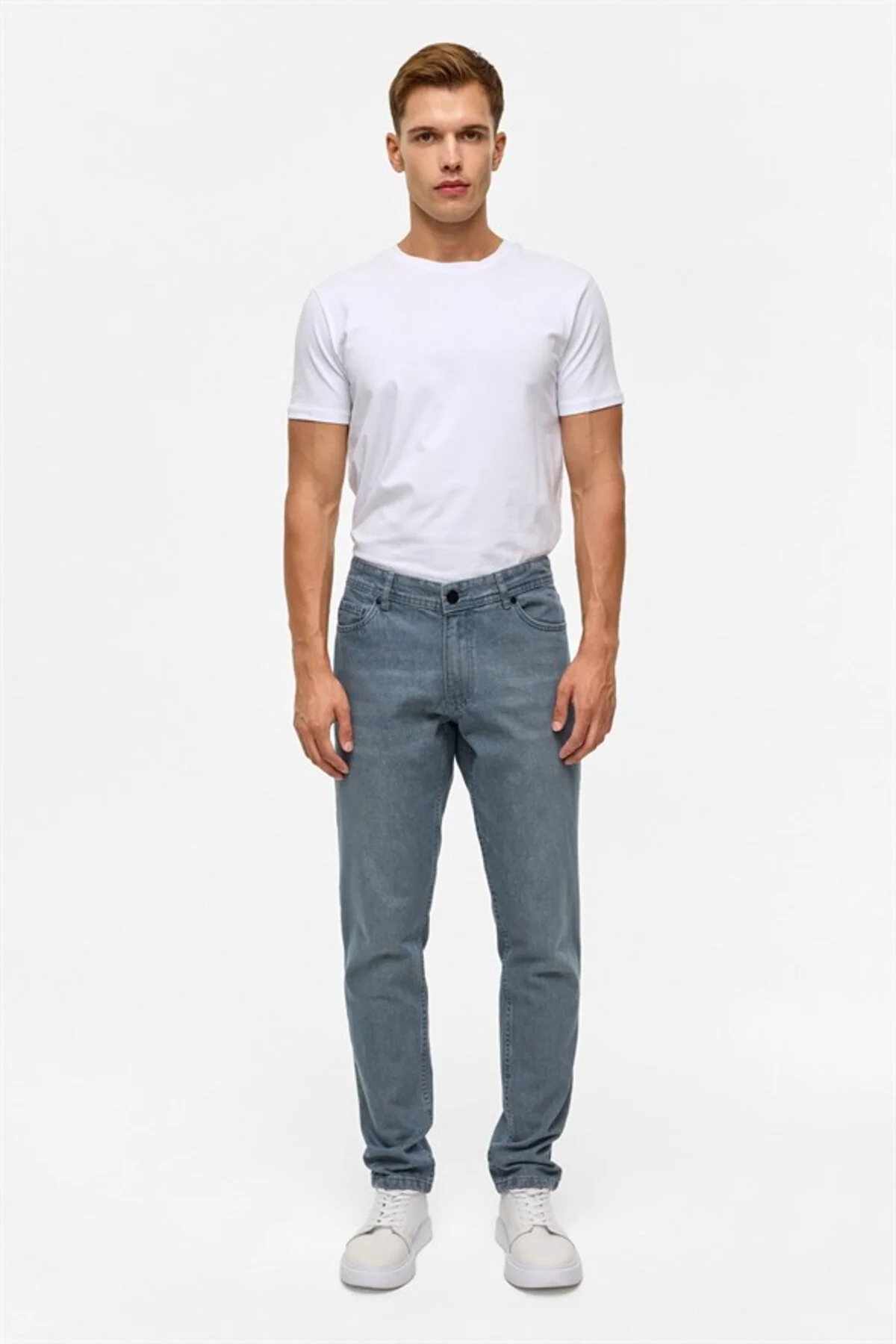 Gri Denim Pantolon Gri Denim Pantolon
