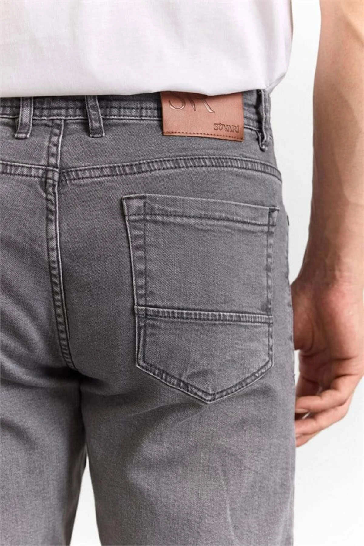 Gri Denim Pantolon Gri Denim Pantolon