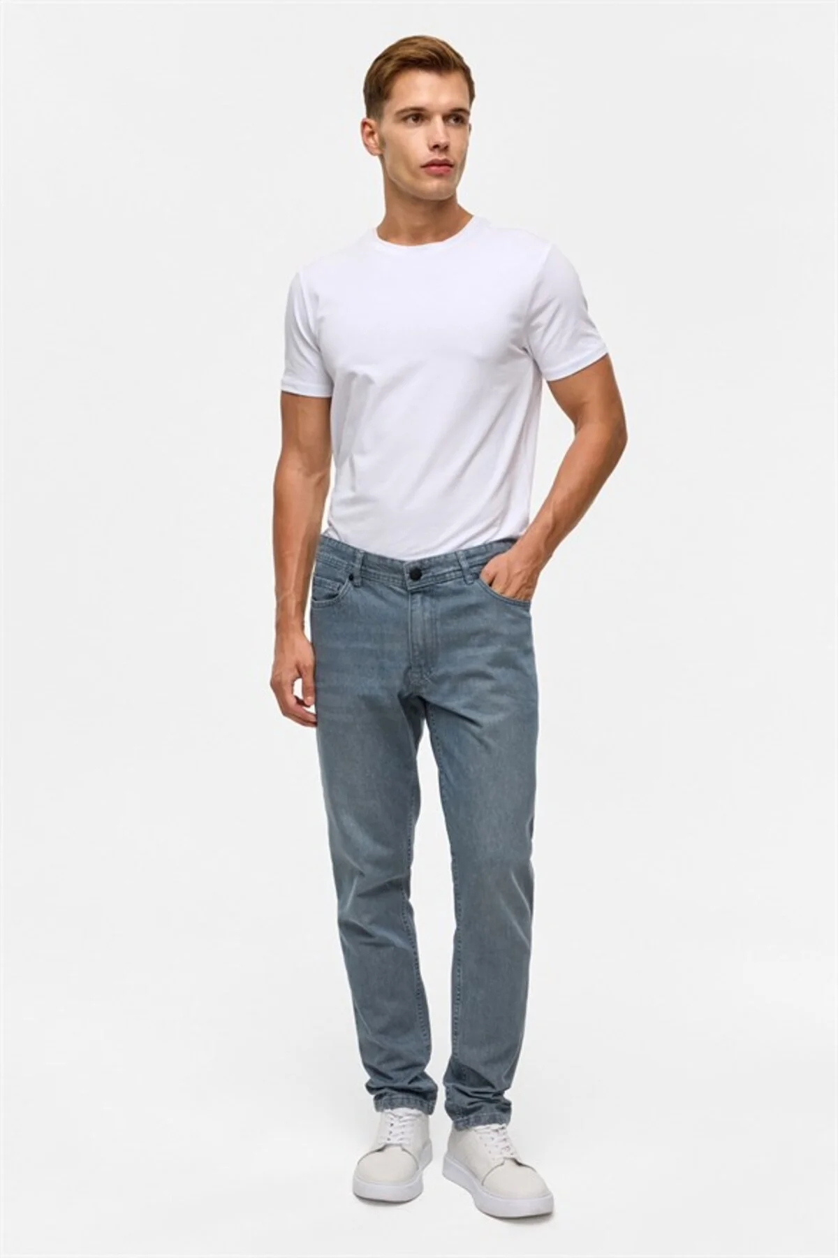 Gri Denim Pantolon Gri Denim Pantolon