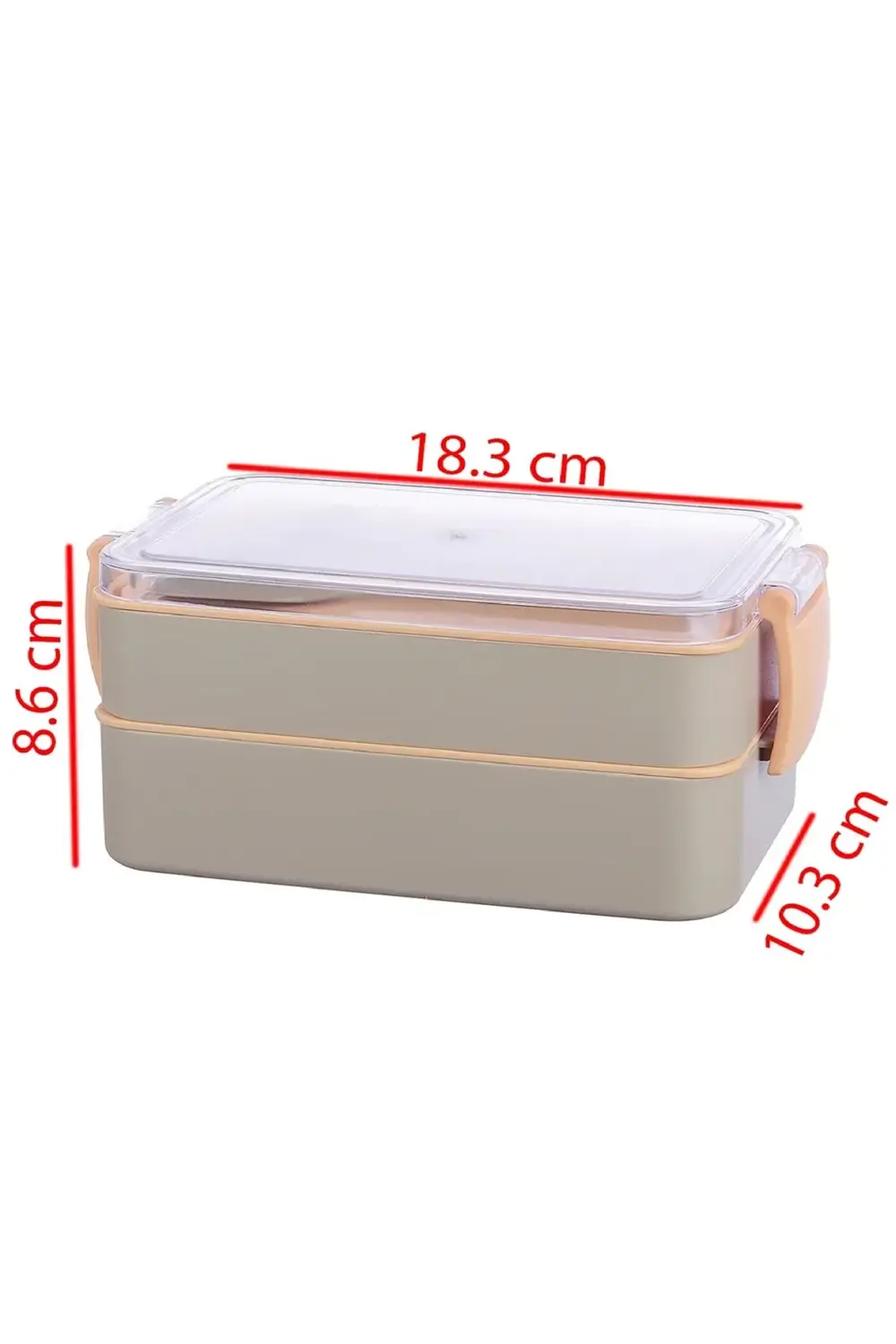 Gri Fely 900 ml Beslenme Kabı Seti & Saklama Kabı & Lunch Box Bes