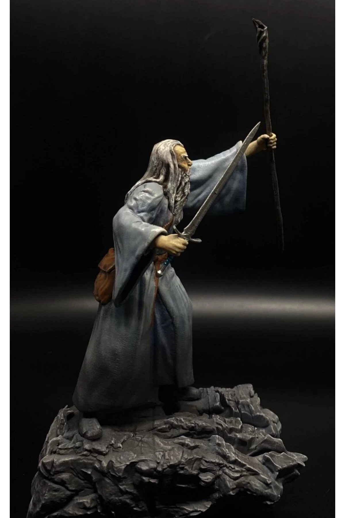 Gri Gandalf Balrog Savaşı Boyalı Figür Yüzüklerin Efendisi Lotr 2