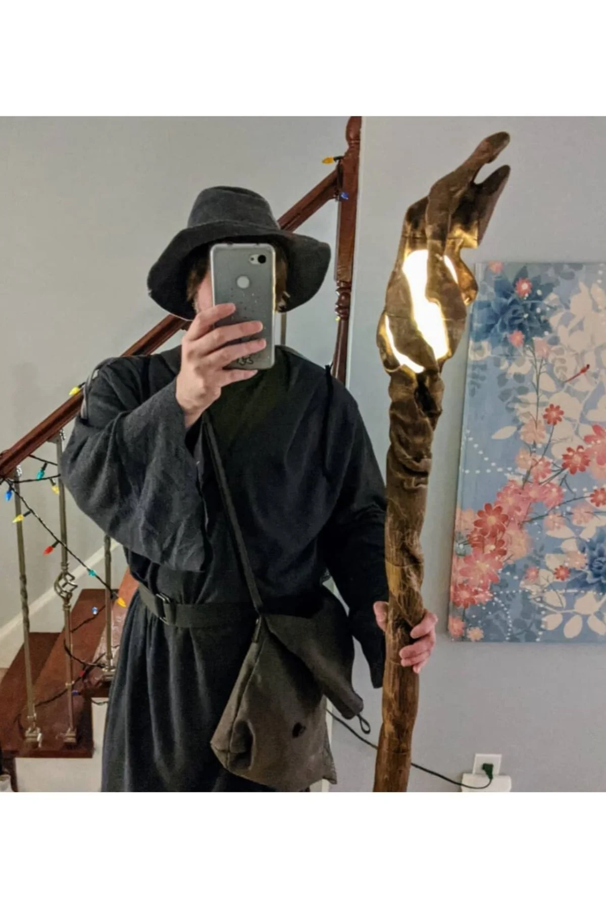 Gri Gandalf'ın Gri Asası Işıklı 180 Cm Yüzüklerin Efendisi (dev Boy
