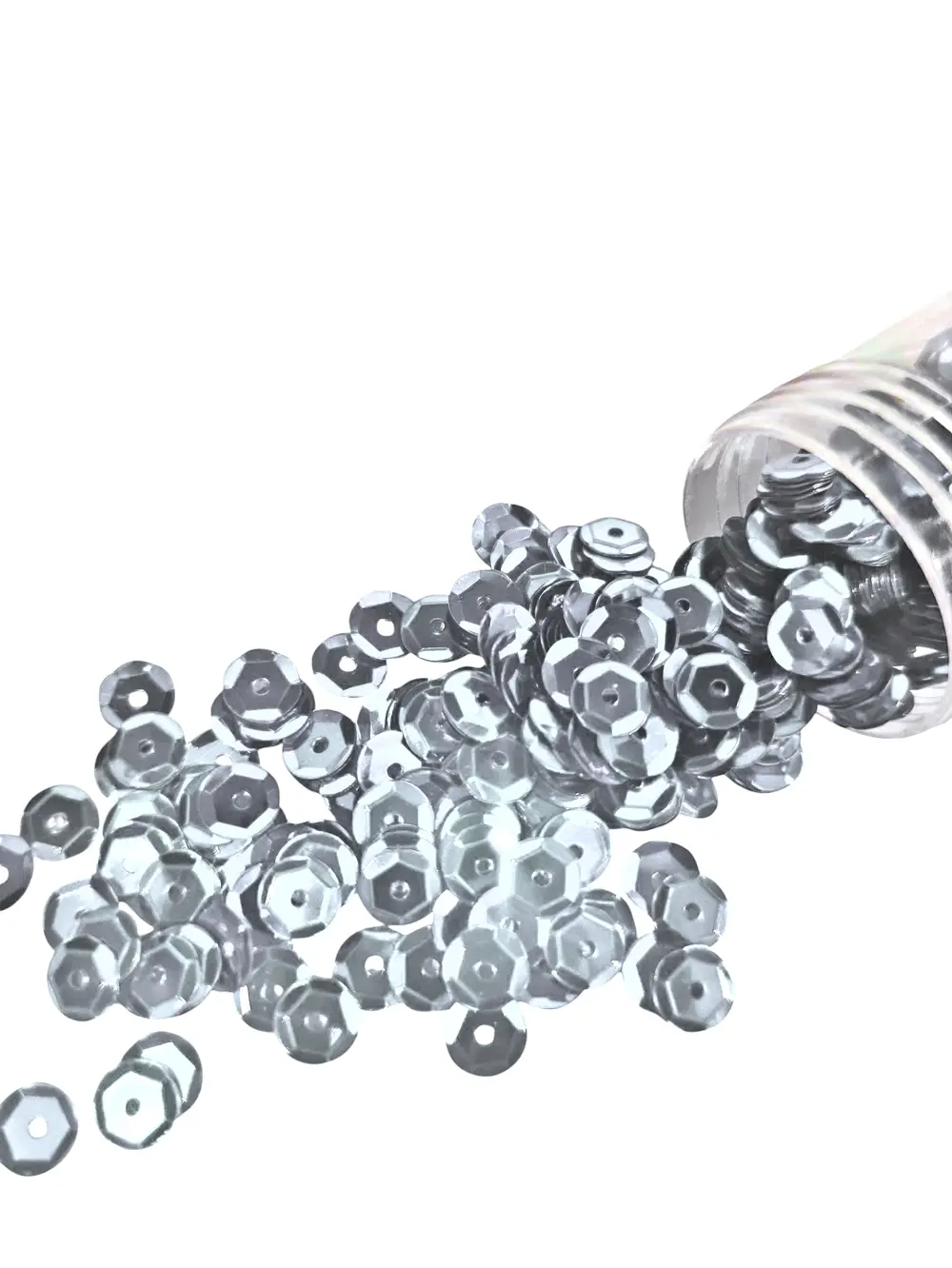 Gri Gümüş Renkli Pul Yuvarlak Pul 8mm Pul- 1 Adet