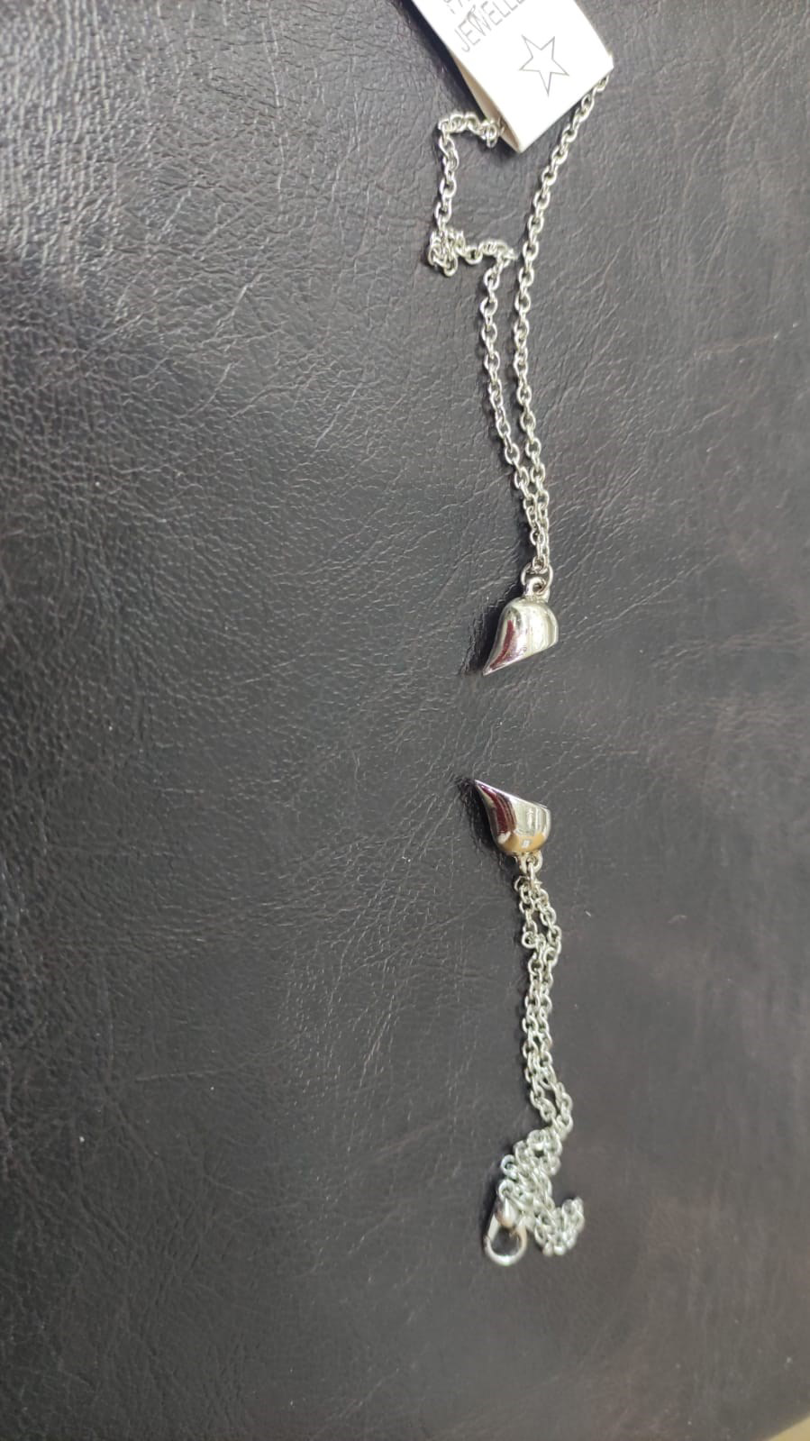 Gri Iki Adet Mıknatıslı Kalp Sevgili Metal Bileklik  Hediyelik Ak