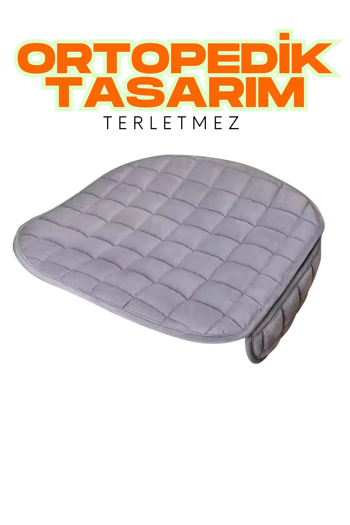 Gri Kadife Yüzeyli Araba Oturak Minderi – Kaymaz, Ön/Arka Koltuklara Uyumlu Fiyatı, Yorumları ve Özellikleri