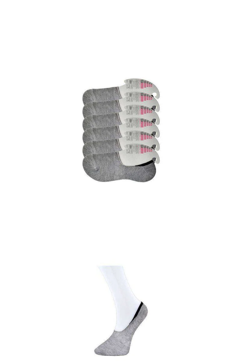 Gri Kadın Babet Çorap 6'lı Paket - %80 Pamuklu Rahat Çorap Fiyatı, Yorumları ve Özellikleri