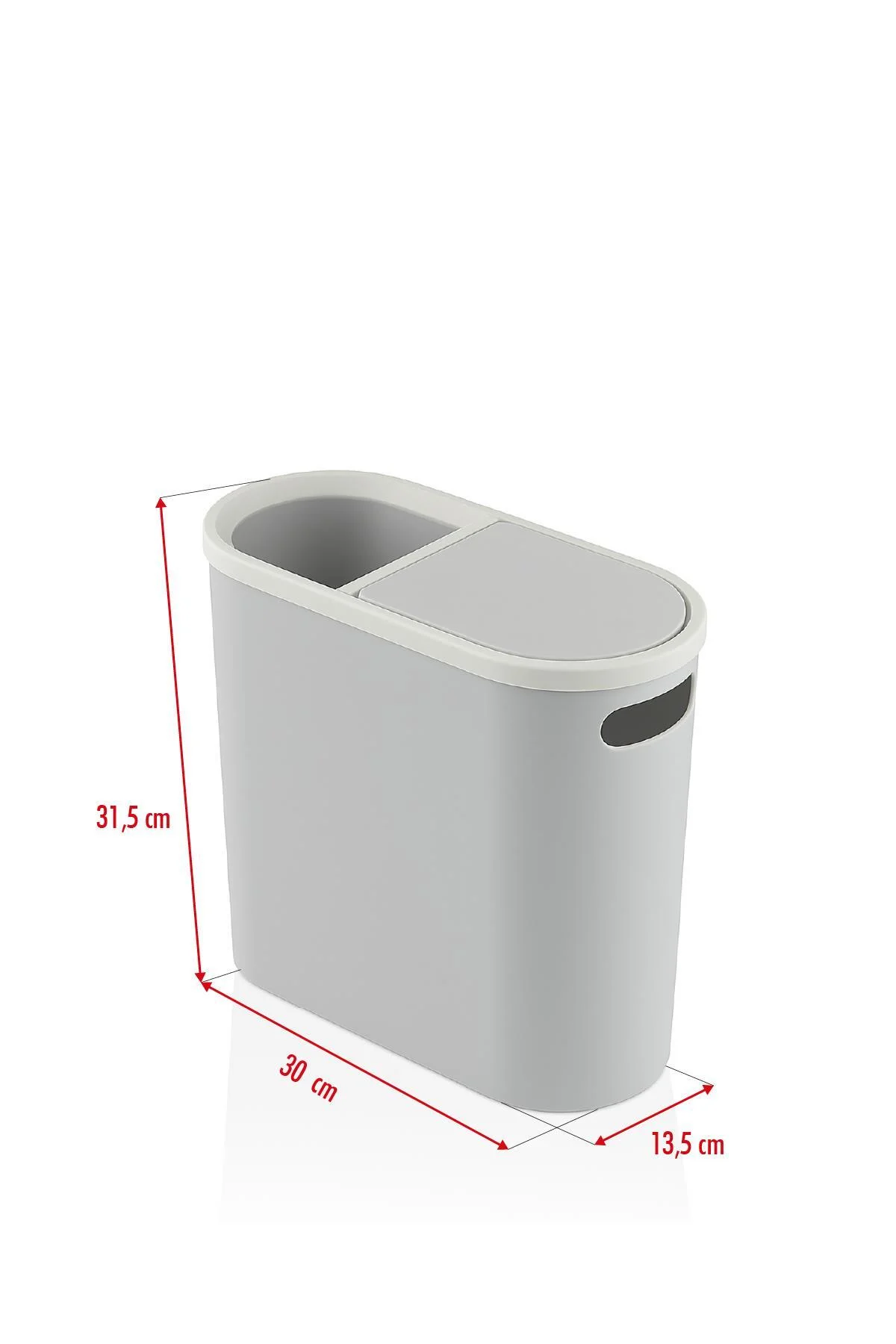 Gri Kapaklı WC Kağıtlıklı Çöp Kovası & Ofis Çöp Kovası 10 Lt Gri Kapaklı WC Kağıtlıklı Çöp Kovası & Ofis Çöp Kovası 10 Lt - Görsel 3