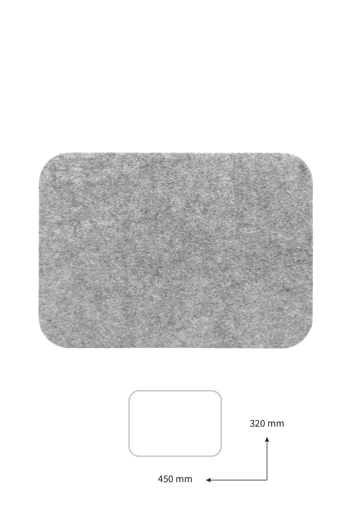 Artikel Gri Keçe Amerikan Servisi, Desen Kesim Supla 12'Li Servis Takımı 