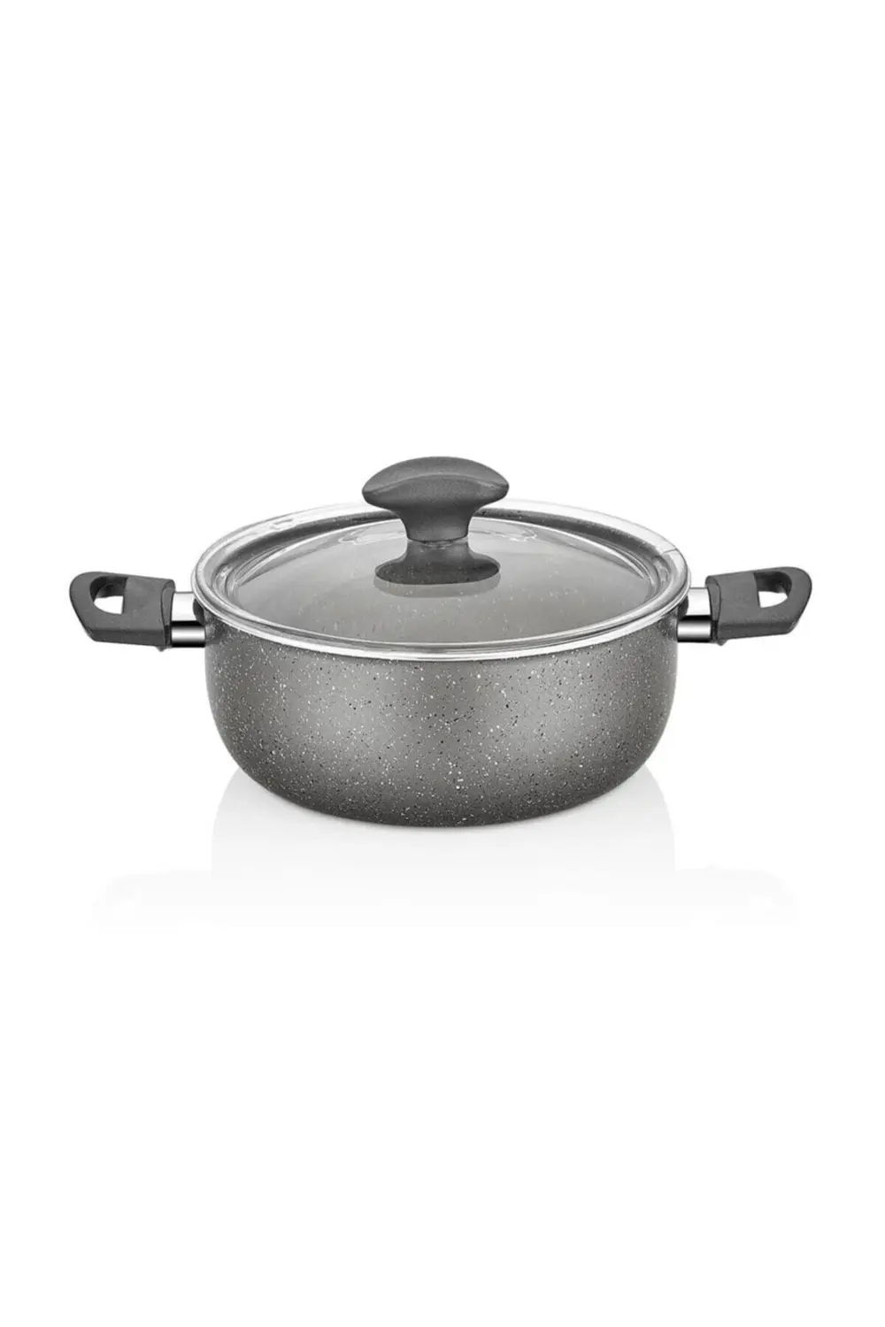 Gri Kırçıllı Papilla Fred Derin Tencere 28 cm