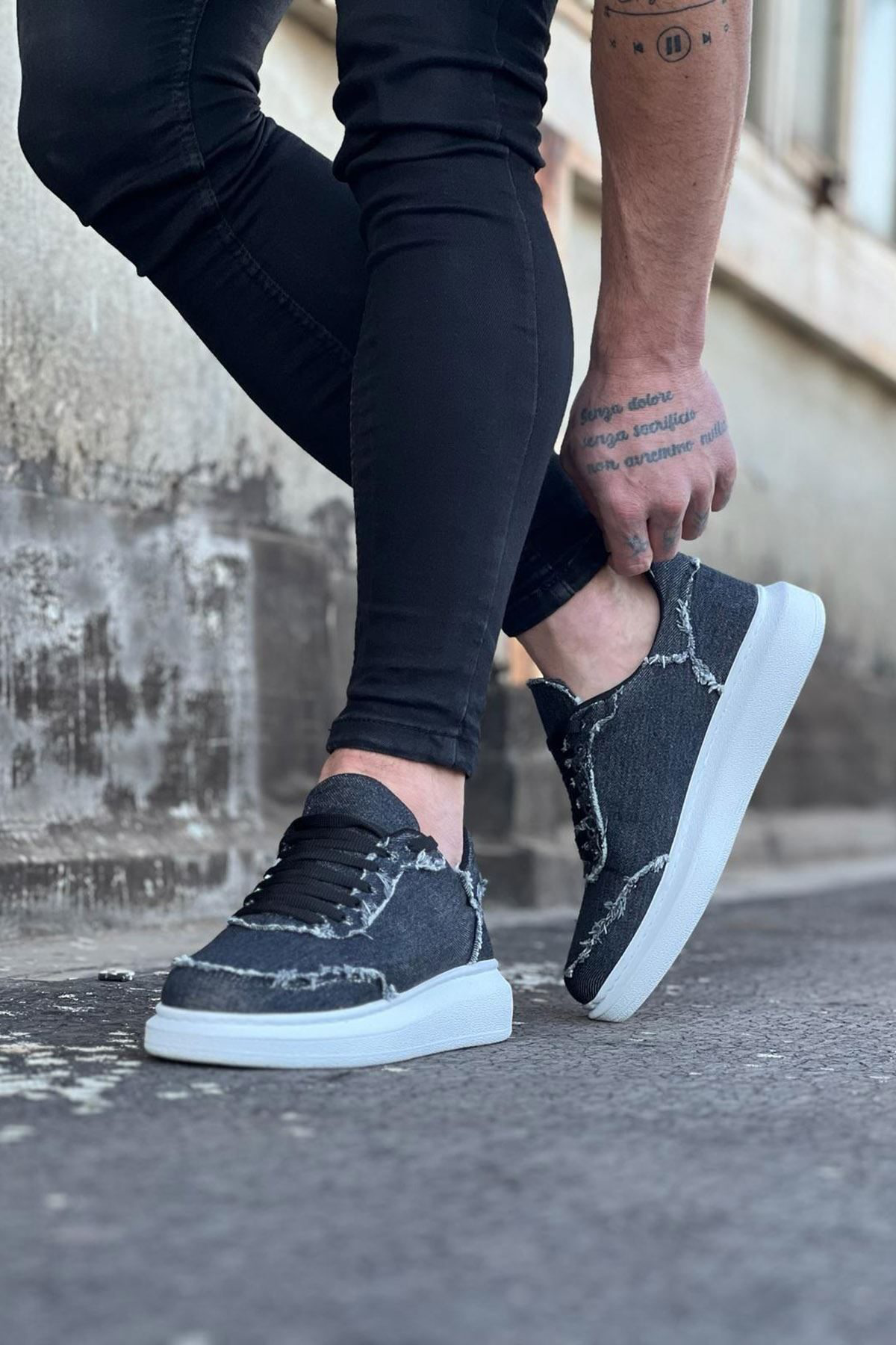 K&A Gri Kot Kumaş Erkek Casual Ayakkabı