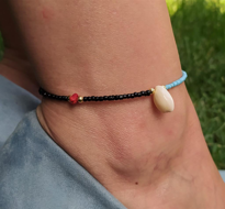 GRİ LACİVERT BONCUK DENİZ BONCUK KABUĞU MERCAN KIRIK DOĞAL TAŞ HA