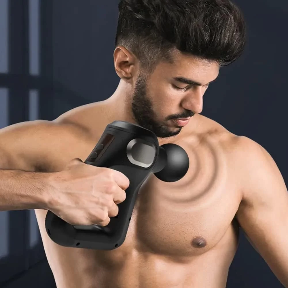 Gri LCD Sporcu Egzersiz Masaj Aleti 8 Başlıklı KH-750 (4741)