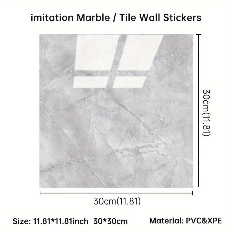 Gri Mermer Desen Du Sticker (30*30)