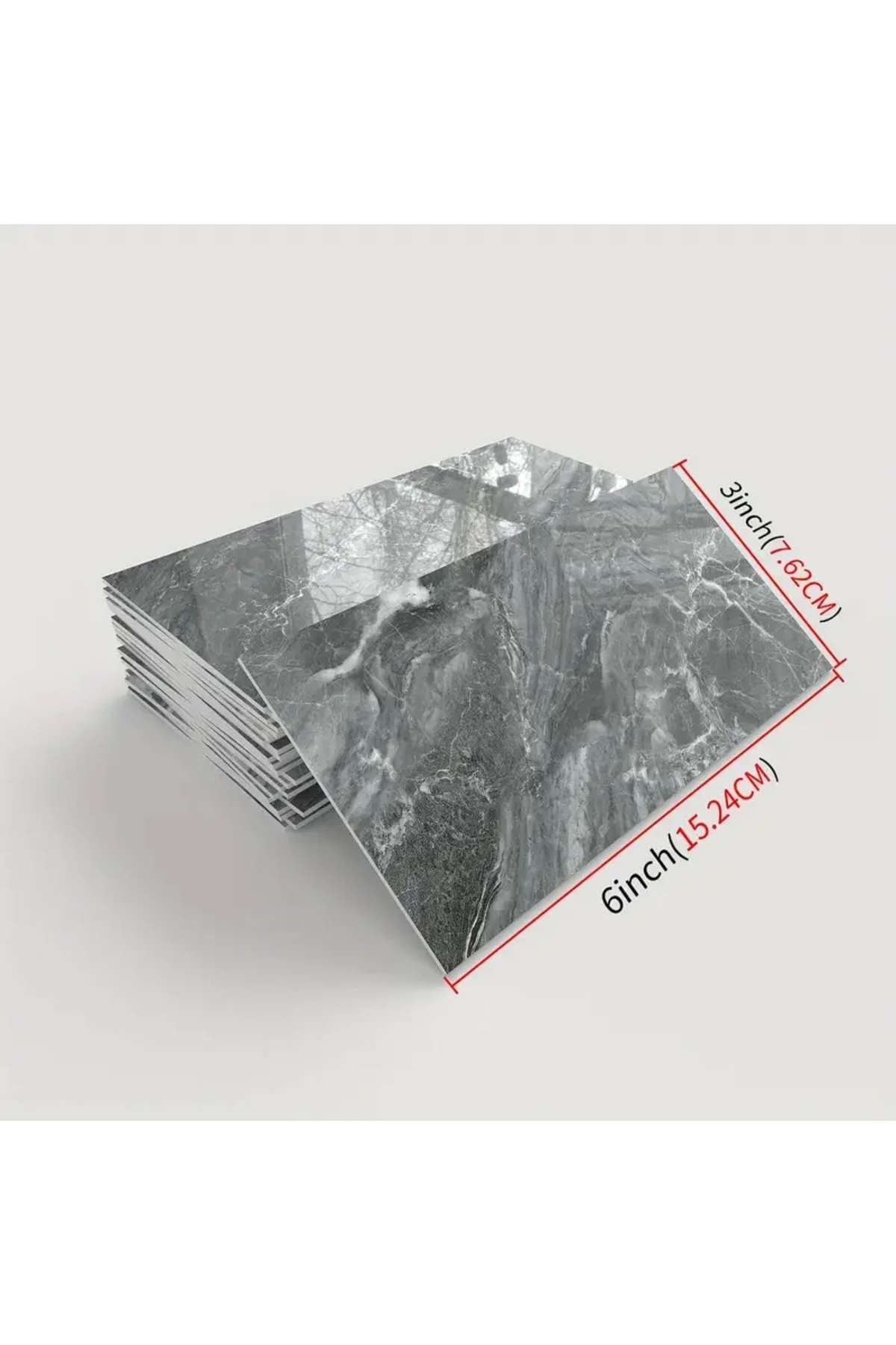 Gri Mermer Desenli Alüminyum Plastik Duvar Sticker - Lisinya