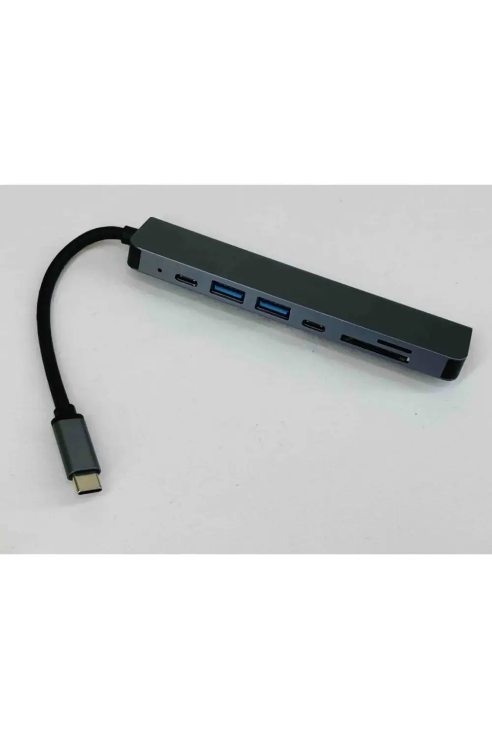 Gri Metal Kasa 7 In 1 Sd Usb Type-c Hub Hdmı Girişli Macbook Chro