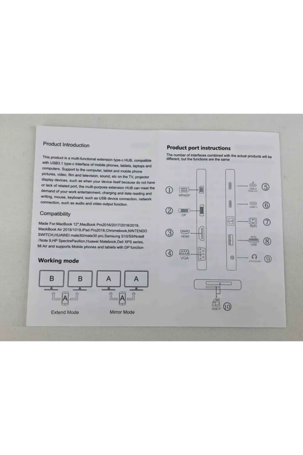 Gri Metal Kasa 7 In 1 Sd Usb Type-c Hub Hdmı Girişli Macbook Chro