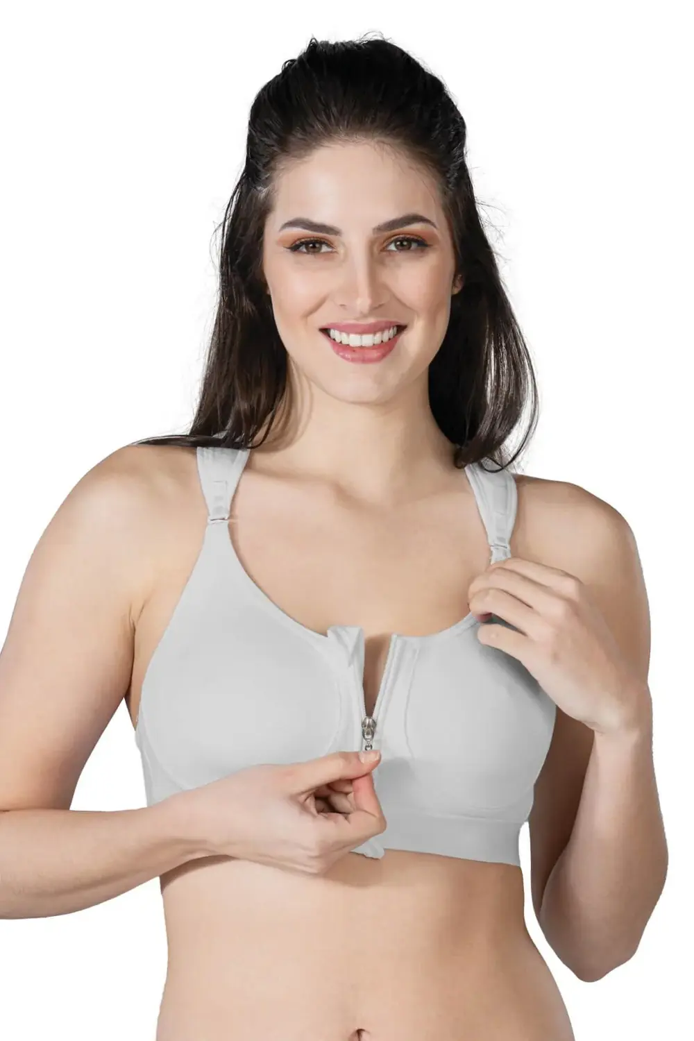 Pilelistore Gri Mı Emay 184 B Önden Fermuarlı Sporcu Penye Sütyen