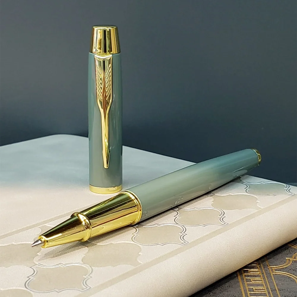 Gri Renk Defter Ve Metal Roller Kalem Seti