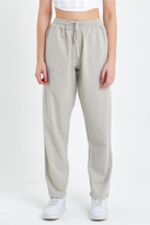 Gri Renk Kadın Yazlık Keten Karışımı Relaxed Pantolon - GRİ