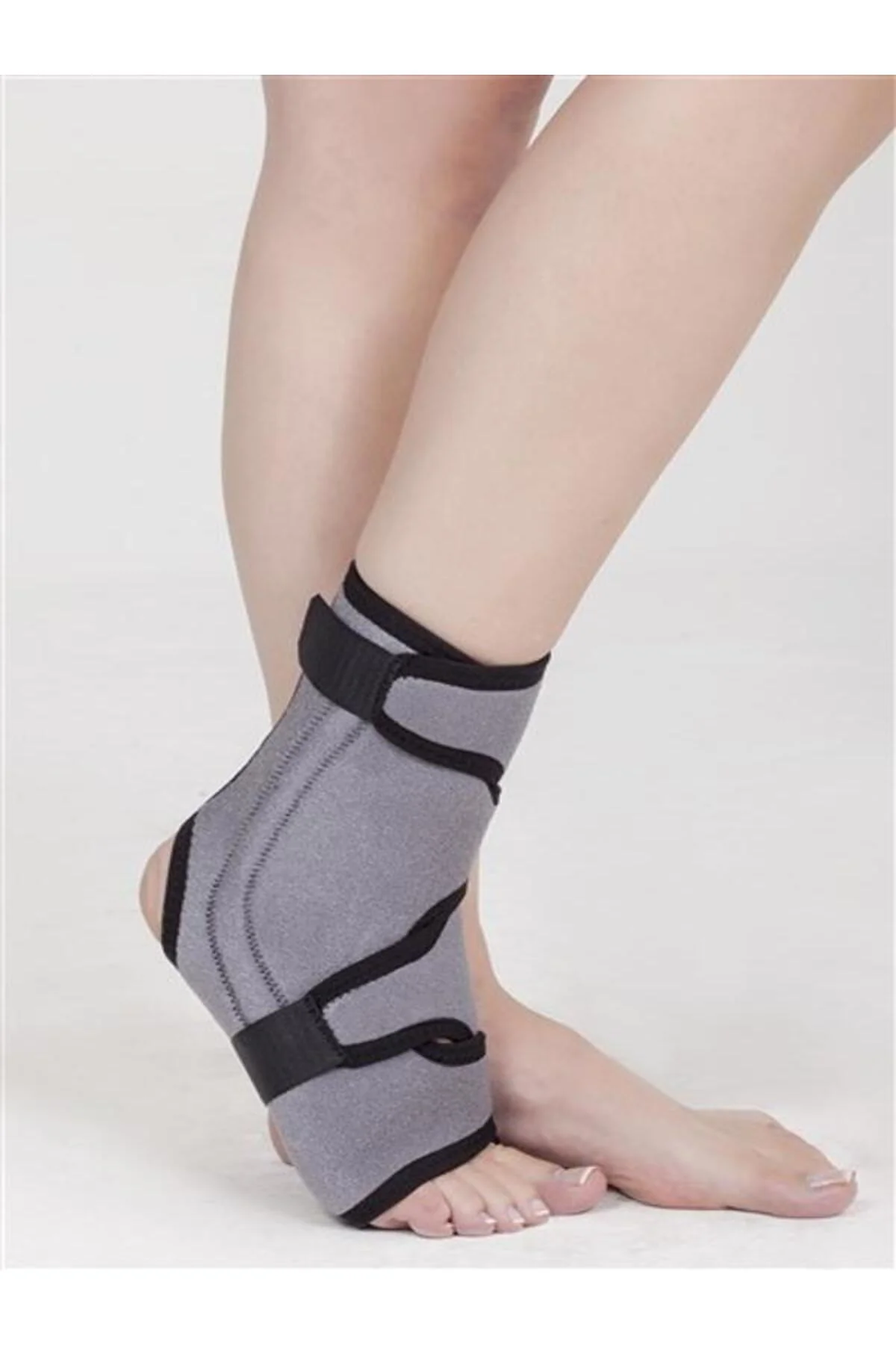 Gri Renk Ligament Destekli Ayak Bilekliği
