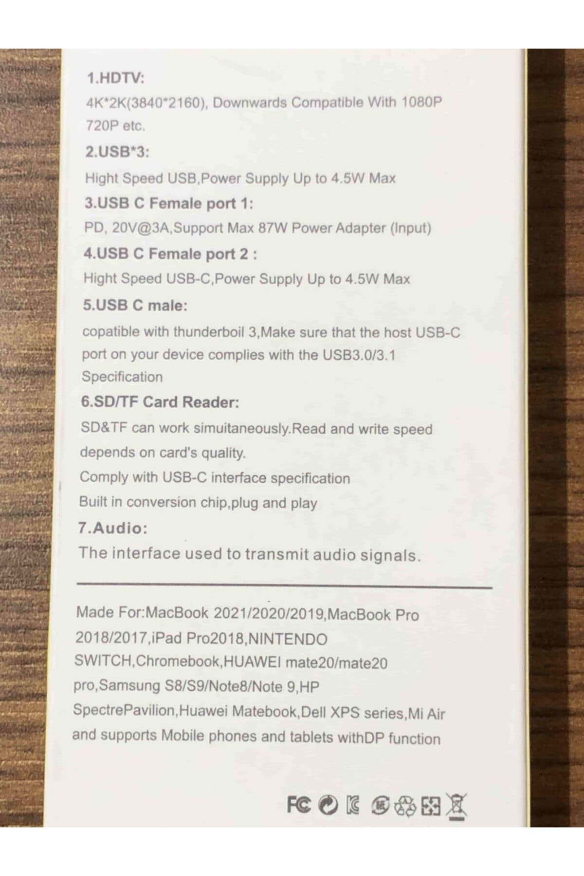 Gri Renk Metal Aleminyum Kasa 9 In 1 Çevirici Type C Hub Macbook 