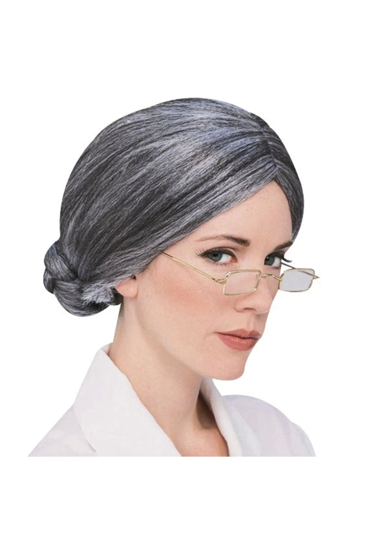 Mr Rzn Store  Gri Renk Yaşlı Peruğu Takma Saç Büyükanne Peruğu Yetişkin Çocuk U