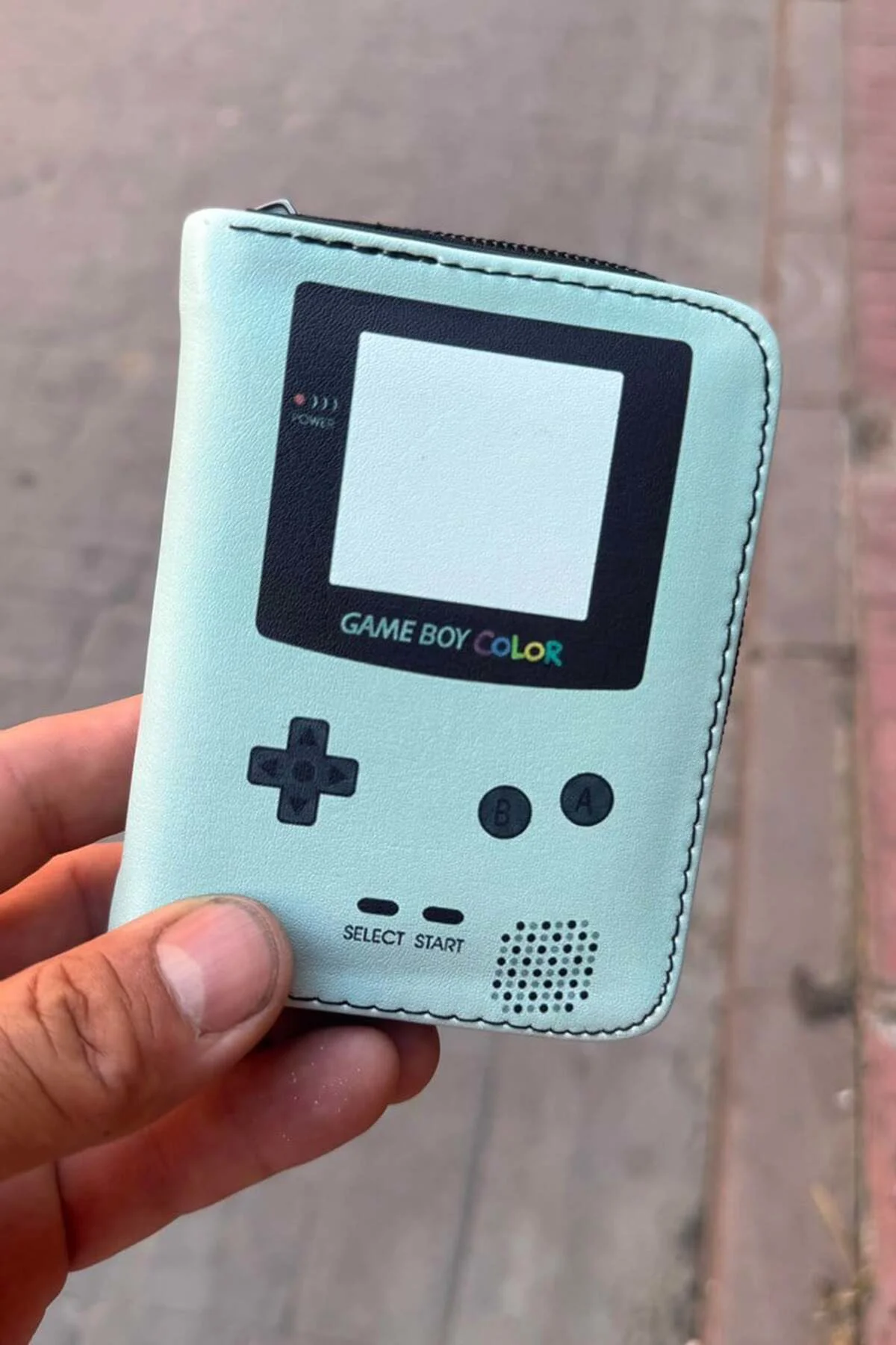 Gri Retro Game Boy Color Unisex Cüzdan