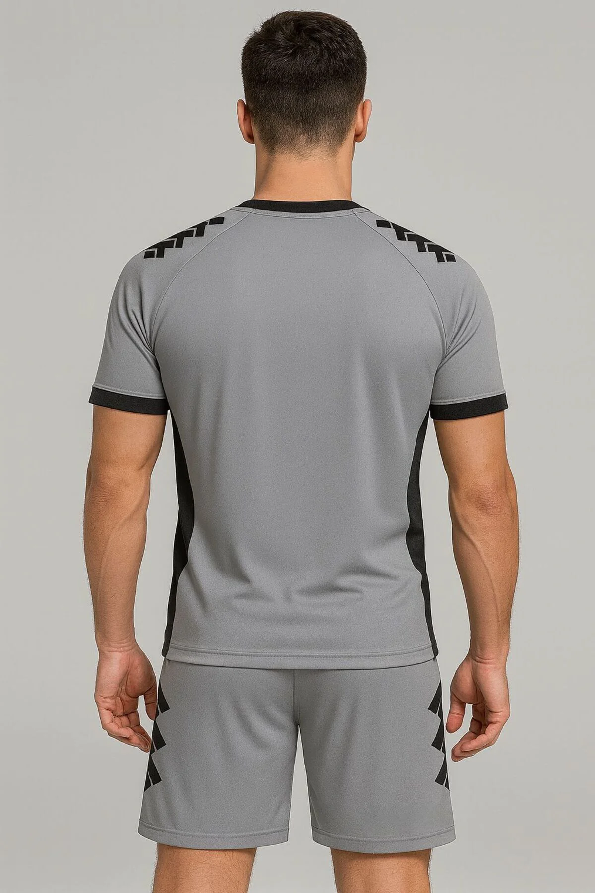 Gri-Siyah Forma Takımı (İsim ve Numara Yazılır) K0174-M