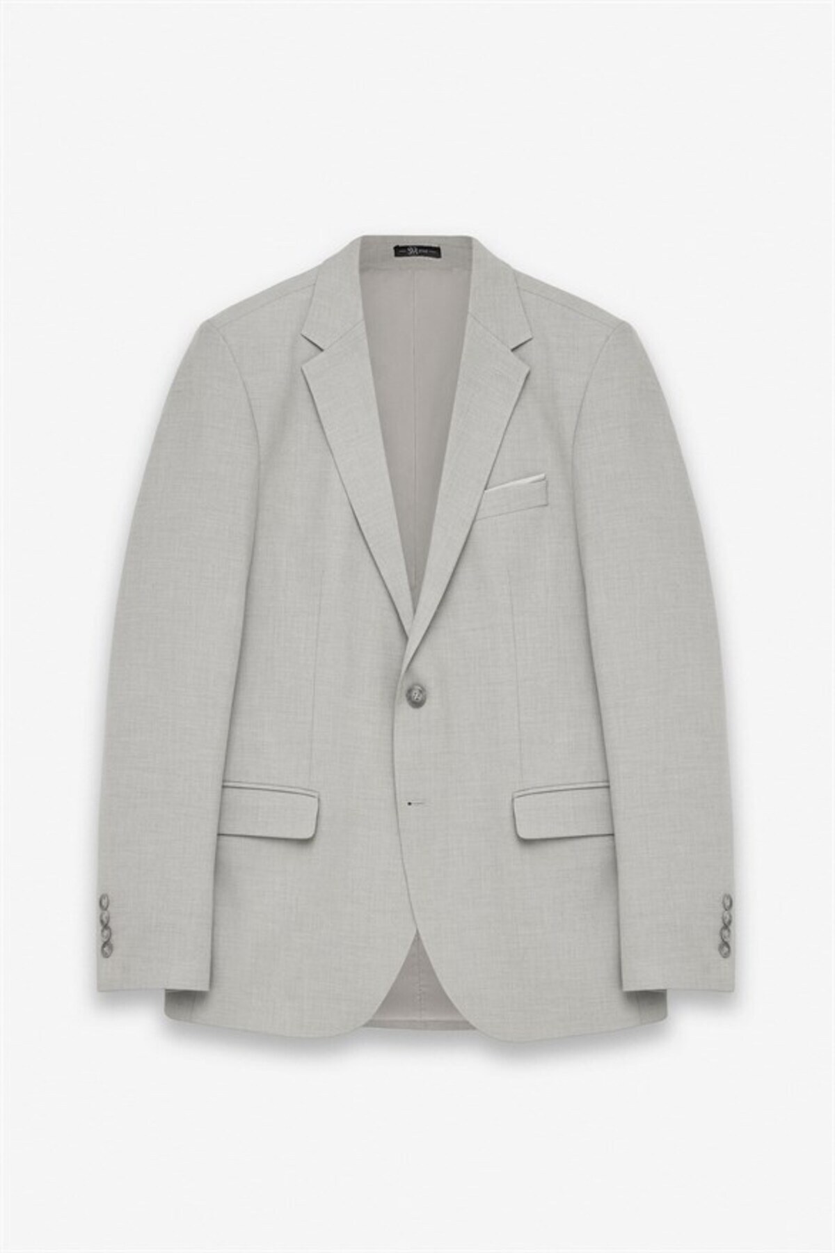 Gri Slim Sivri Yaka 6 Drop Takım Elbise