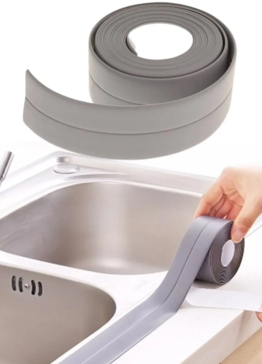 GRİ Su Sızdırmaz Lavabo Kenar Bandı (KUTUSUZ) (3.2m) (4741)