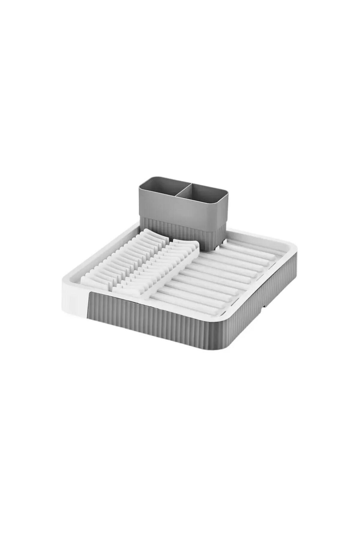 GRİ Sürgülü Bulaşıklık – Ayarlanabilir Paslanmaz Plastik Bulaşık 