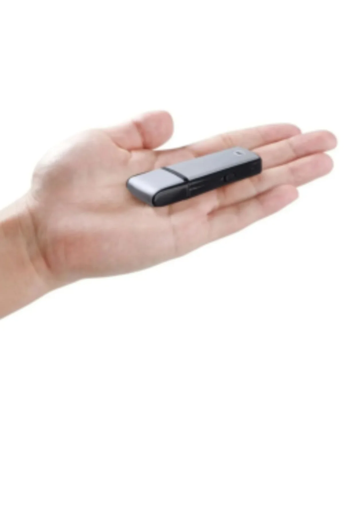 Gri Usb Ses Kayıt Cihazı Kristal Mikrofonlu 16 Gb Usb Görünümlü E