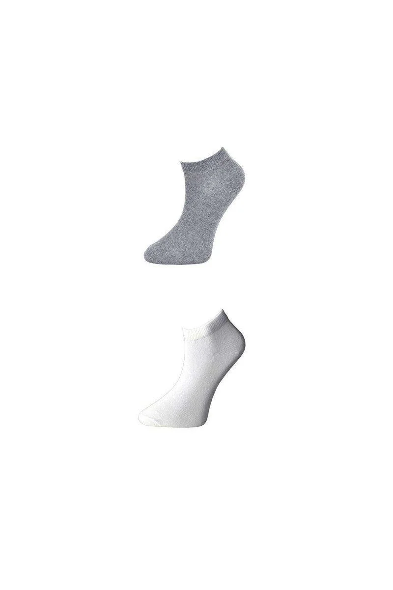 Gri ve Beyaz Kadın Bilek Çorap 3'lü Paket - %80 Pamuklu Rahat Çorap Fiyatı, Yorumları ve Özellikleri