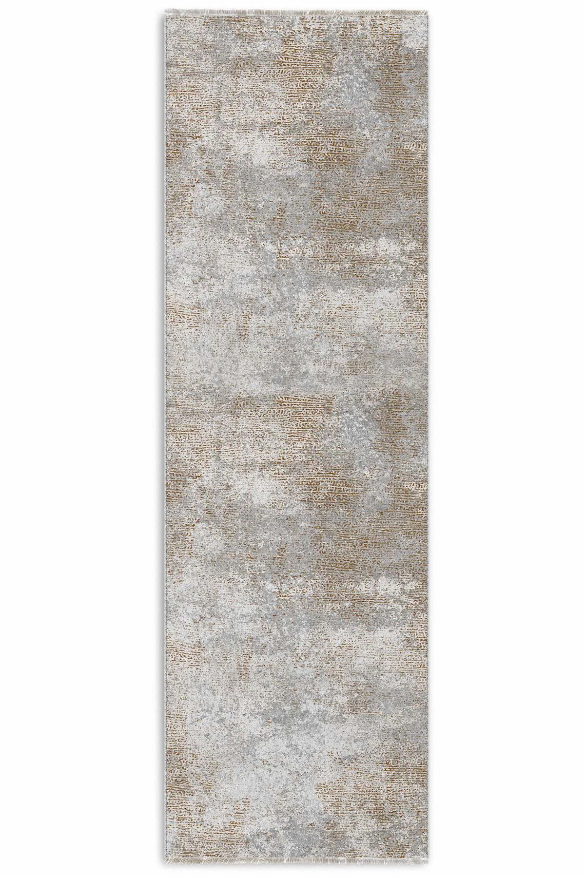 Gri Vizon Abstract Şönil Halı Kilim Yolluk Saçaklı Kaymaz Yıkanab