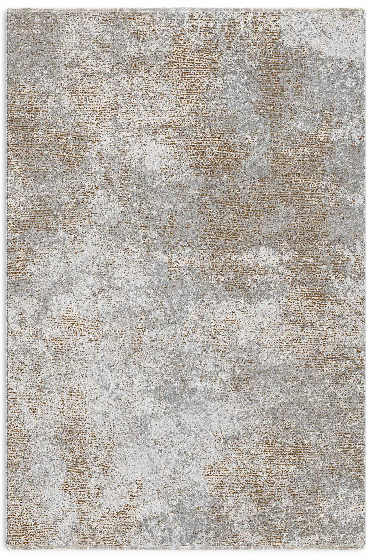 Gri Vizon Abstract Şönil Halı Kilim Yolluk Saçaklı Kaymaz Yıkanab