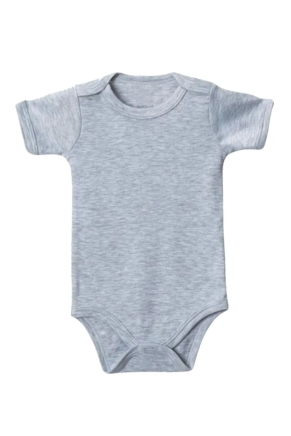 Gri Yarım Kol Body Zıbın 7-12 YAŞ Çocuklar İçin (1 ADET) Alttan Ç