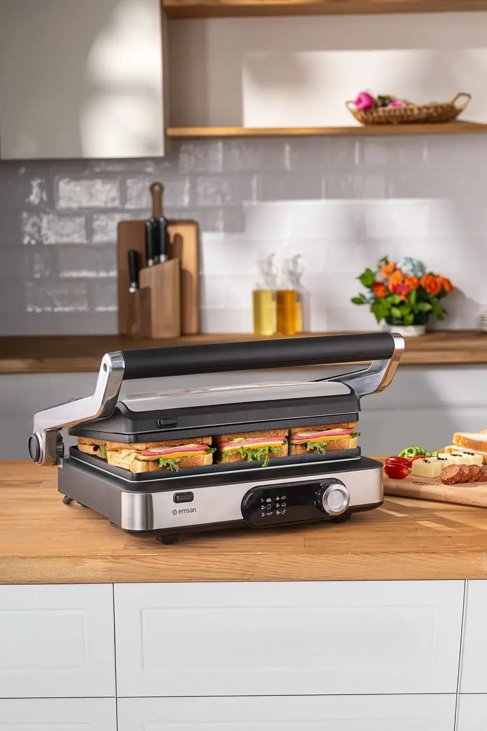 Grillmaster Inox Döküm Izgara Ve Tost Makinesi 6 Dilim Kapasiteli
