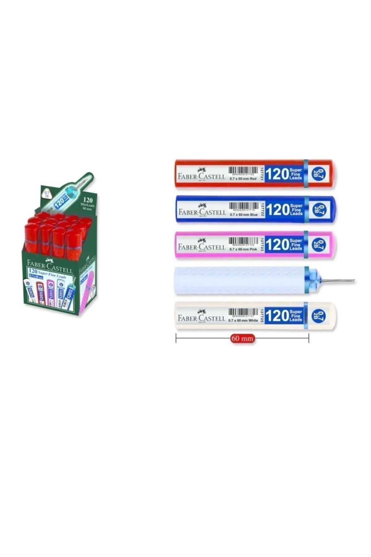 Grip Min 0.7 2b 60mm, 120 Li Eko Set ( 1adet ) Tek Renk