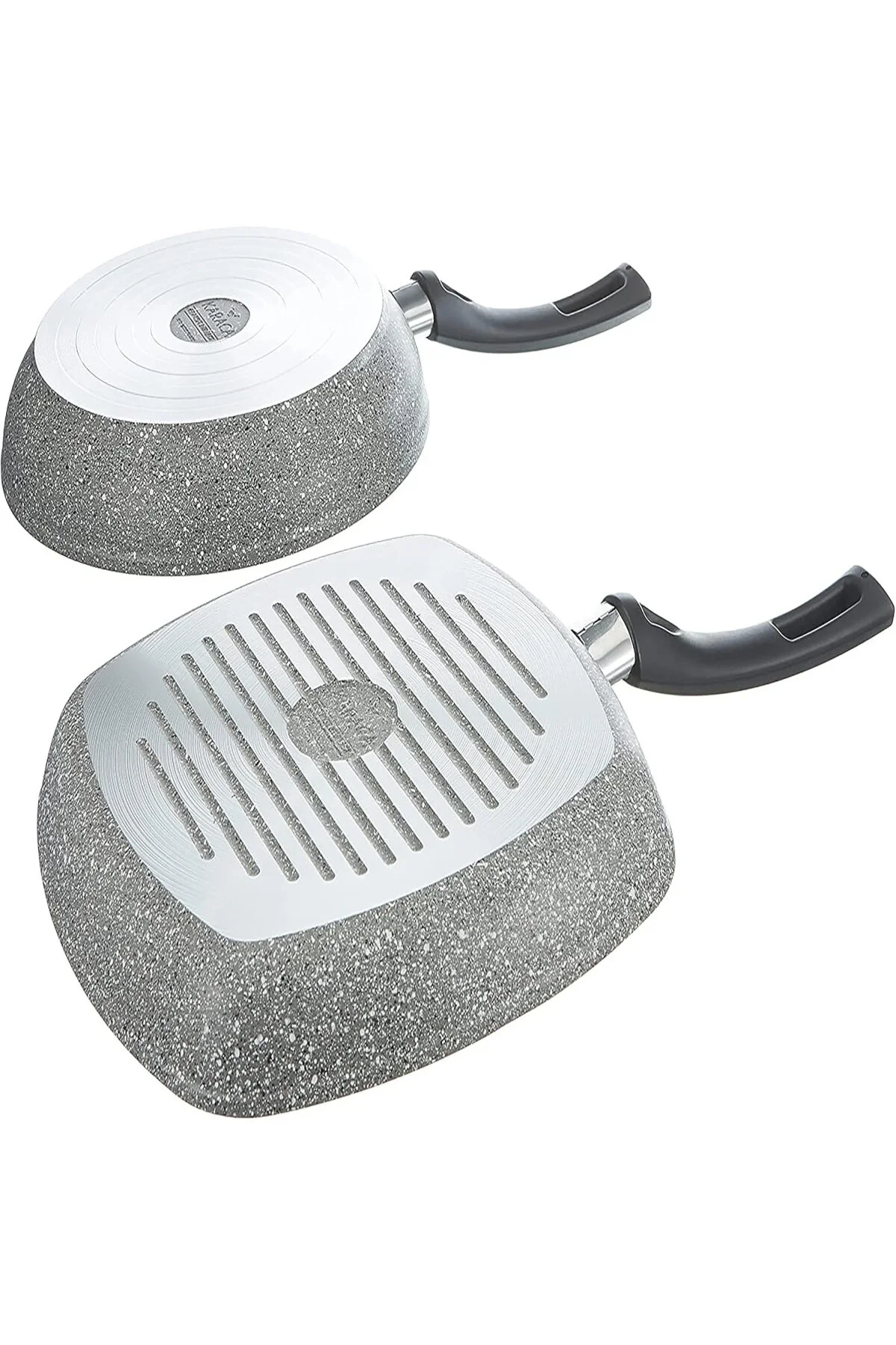 Gris Bio Granit Tava ve Grill Seti Gris Bio Granit Tava ve Grill Seti