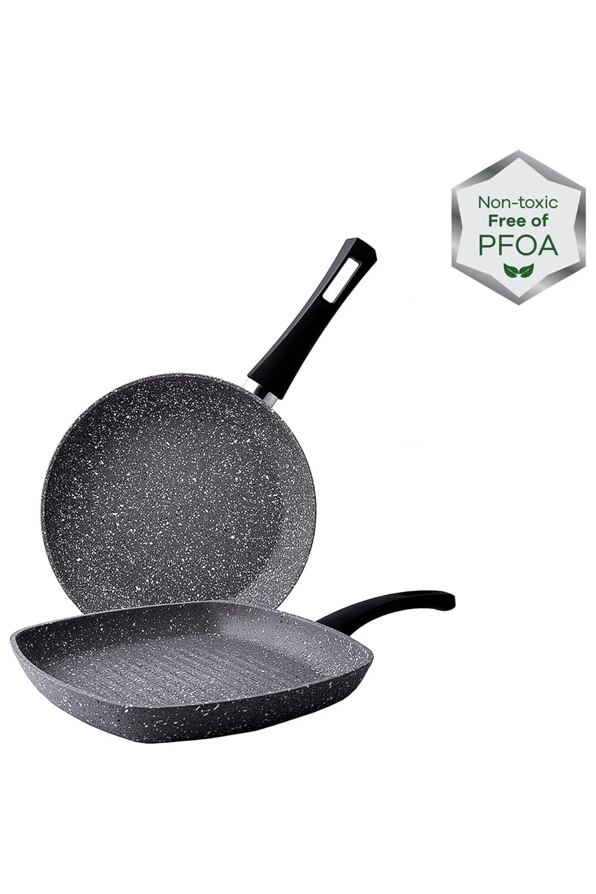 Gris Bio Granit Tava ve Grill Seti Gris Bio Granit Tava ve Grill Seti
