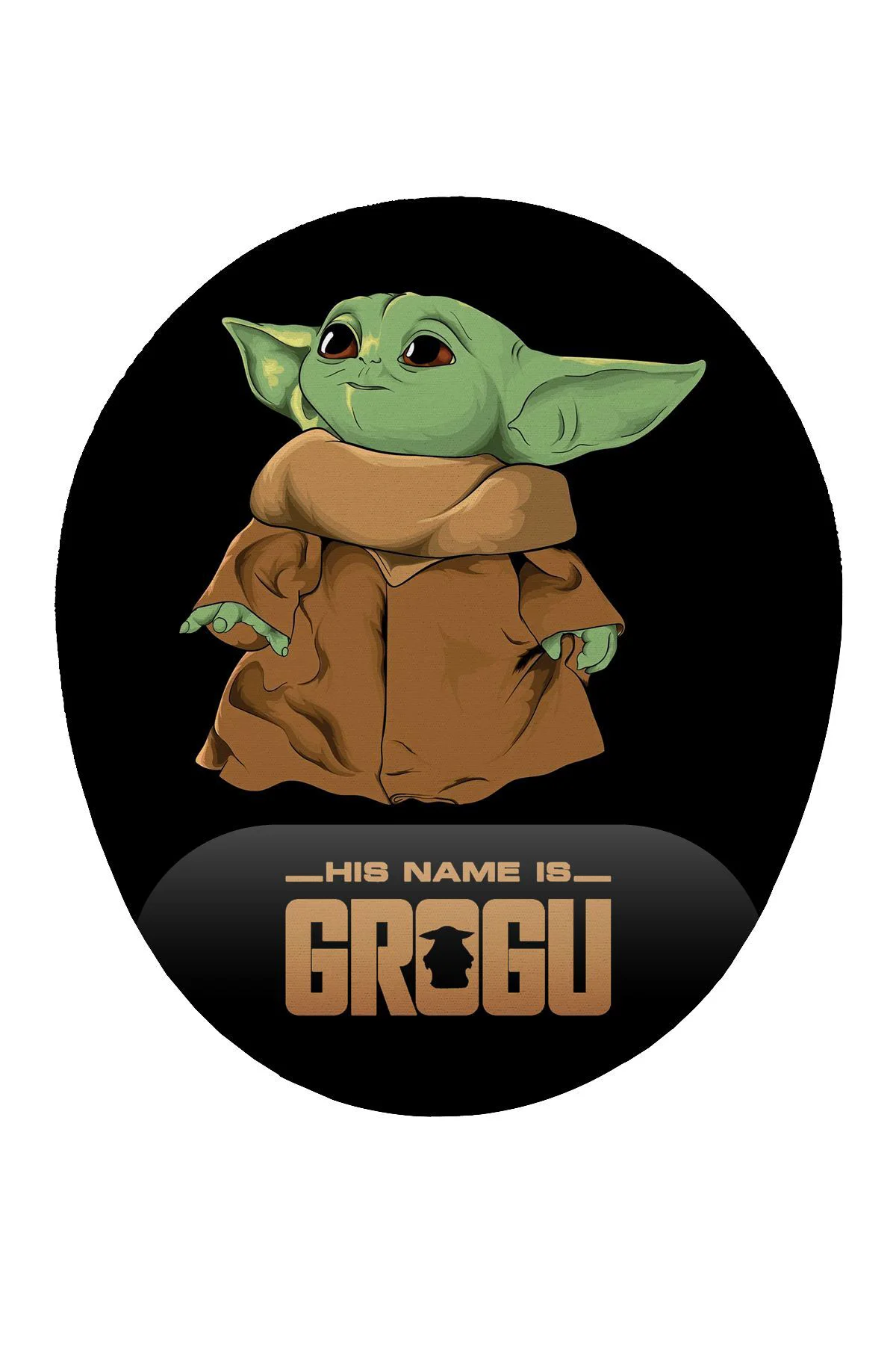 Grogu Baby Yoda Bilek Destekli Mouse Pad Ergonomik Kaymaz Taban M