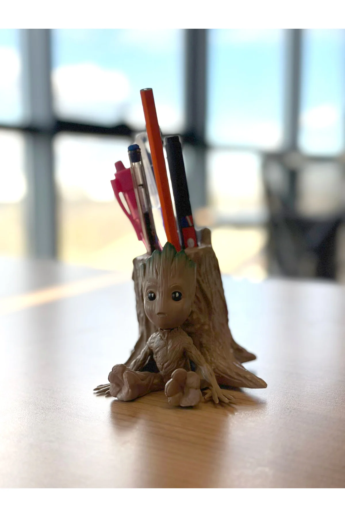 Groot Baskılı Hologram Kalemlik Makyaj Çantası