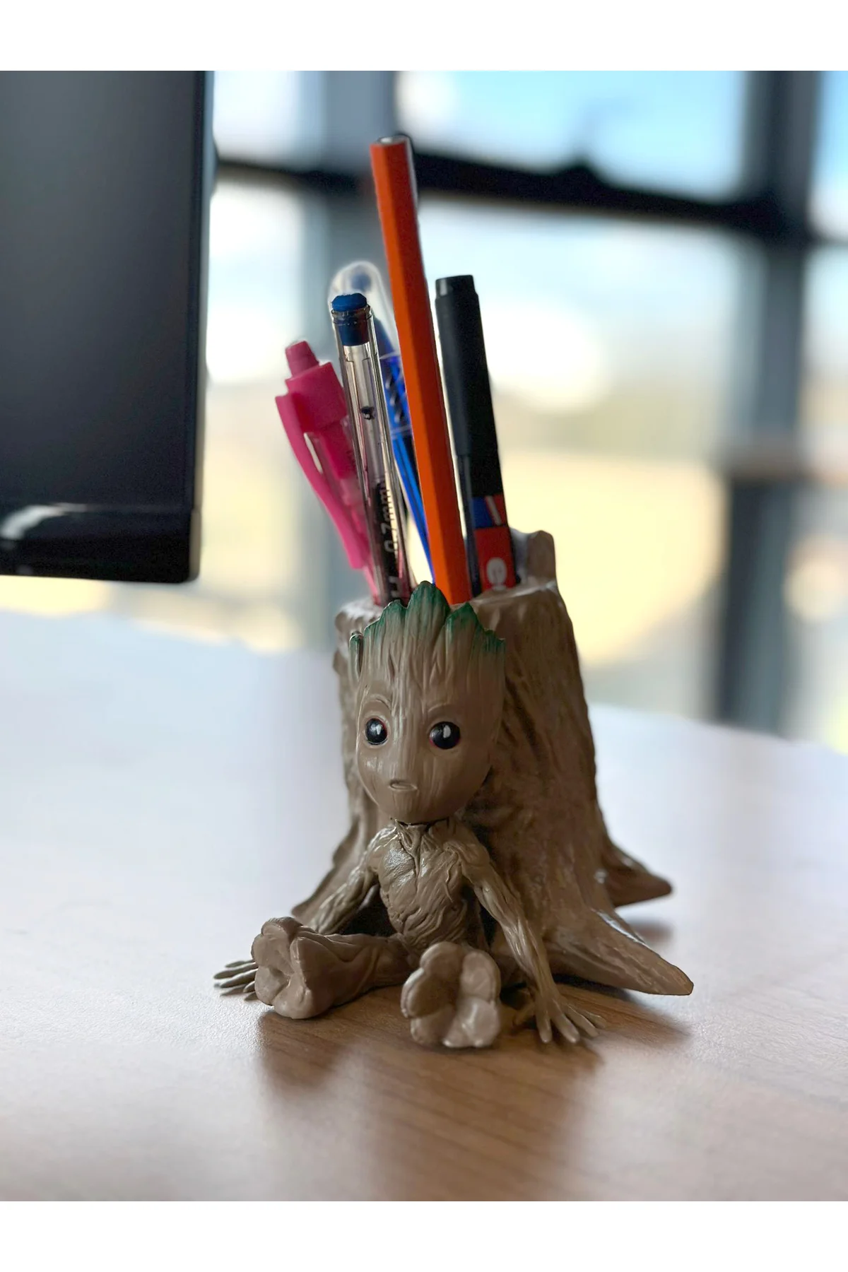 Groot Baskılı Hologram Kalemlik Makyaj Çantası